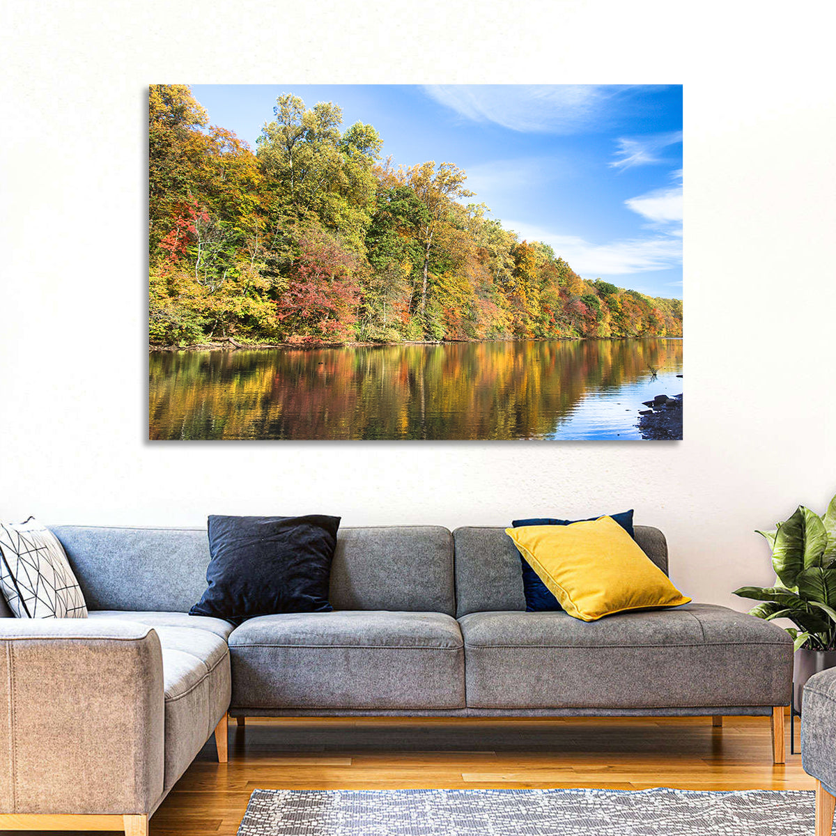 Lake Surprise Autumn Reflection Wall Art