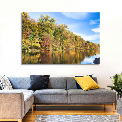 Lake Surprise Autumn Reflection Wall Art