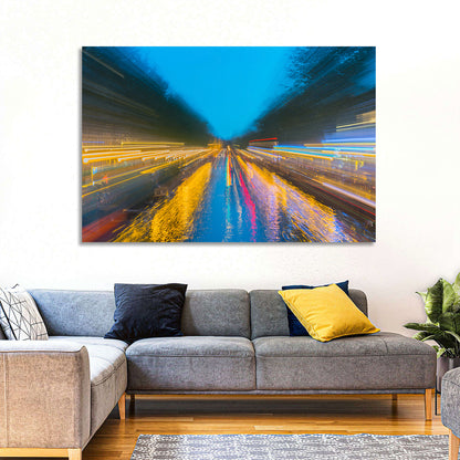 Canal Reflections at Night Wall Art