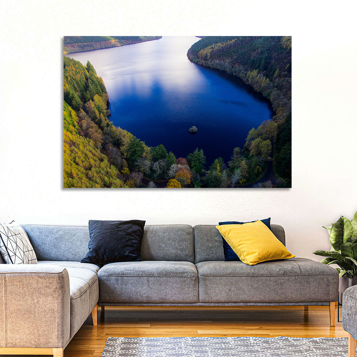 Lake Vyrnwy Aerial View Wall Art