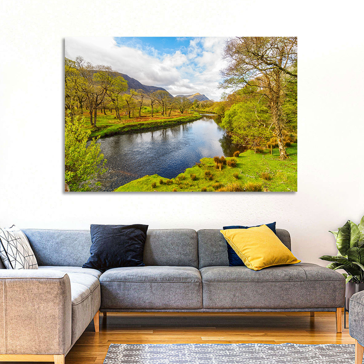 Connemara Countryside Wall Art in a room, landscape