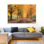 Maple Lane in Autumn Wall Art
