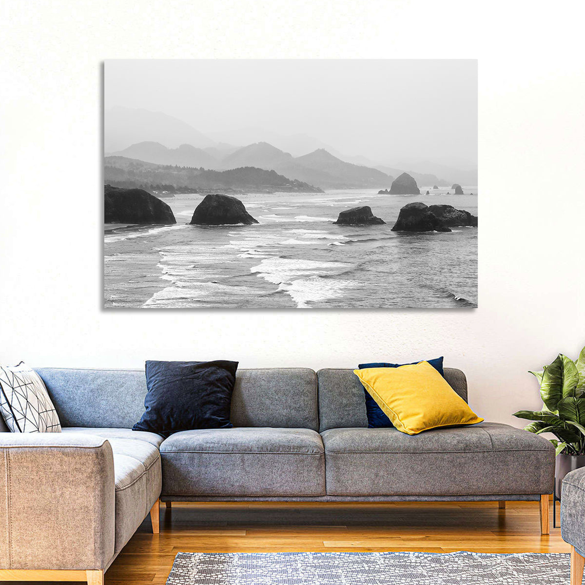 Haystack Rock, Cannon Beach Wall Art in a room, landscape