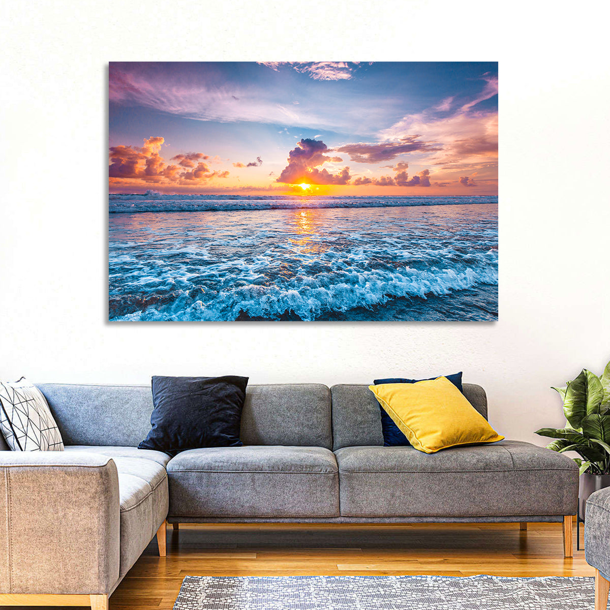 Sunburst Ocean Wave Wall Art