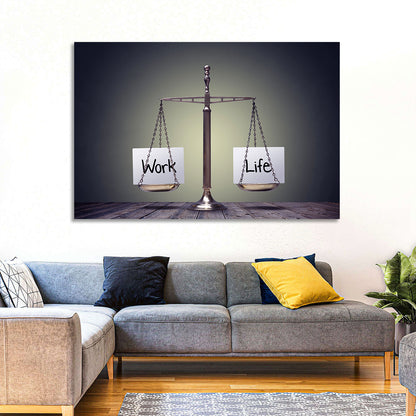 Metallic Scale: Work and Life Wall Art