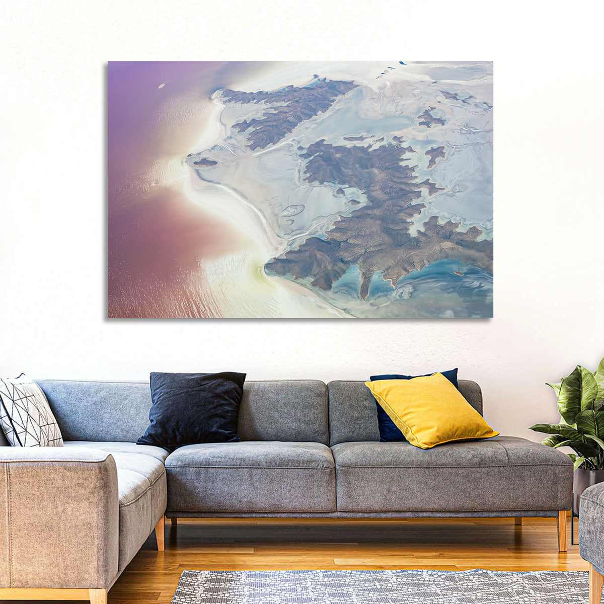 Urmia Lake Aerial View Wall Art