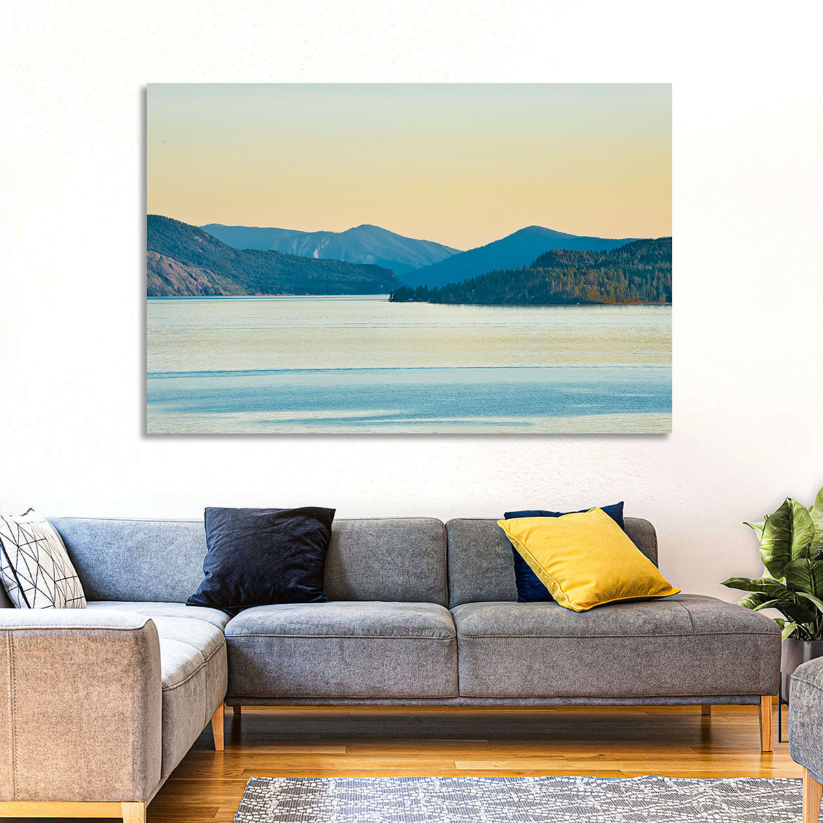 Lake Pend Oreille at Golden Hour Wall Art