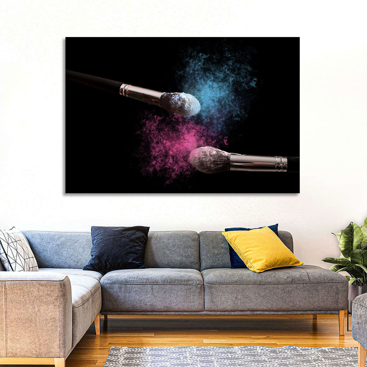 Powder Burst Makeup Brushes Wall Art