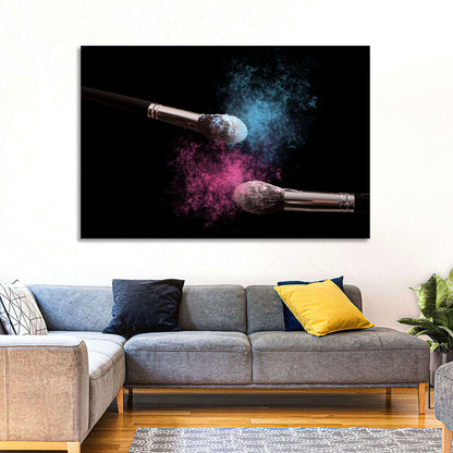 Powder Burst Makeup Brushes Wall Art