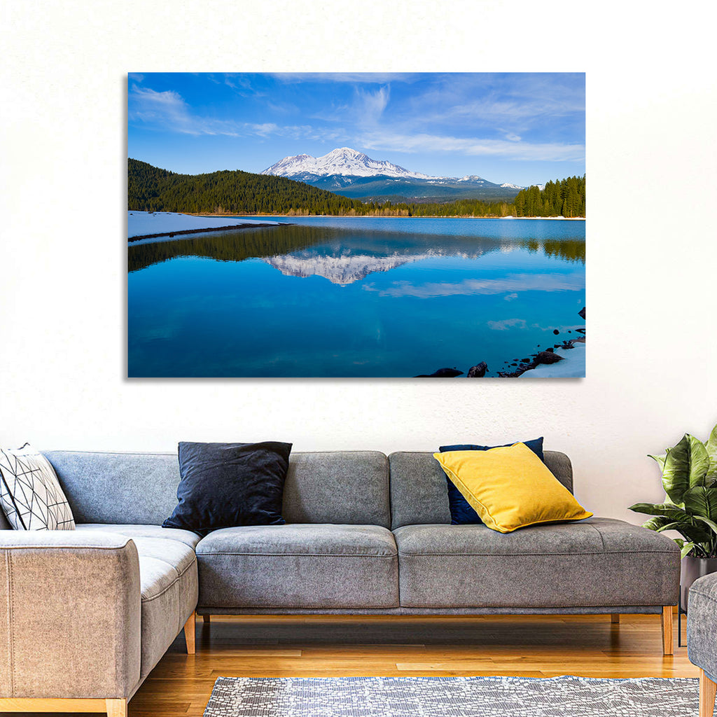 California Mountain Lake Reflection Wall Art