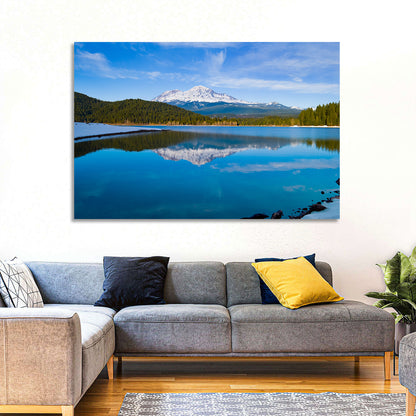 California Mountain Lake Reflection Wall Art