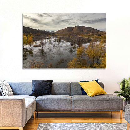 Lake Hodges Autumn Reflection Wall Art