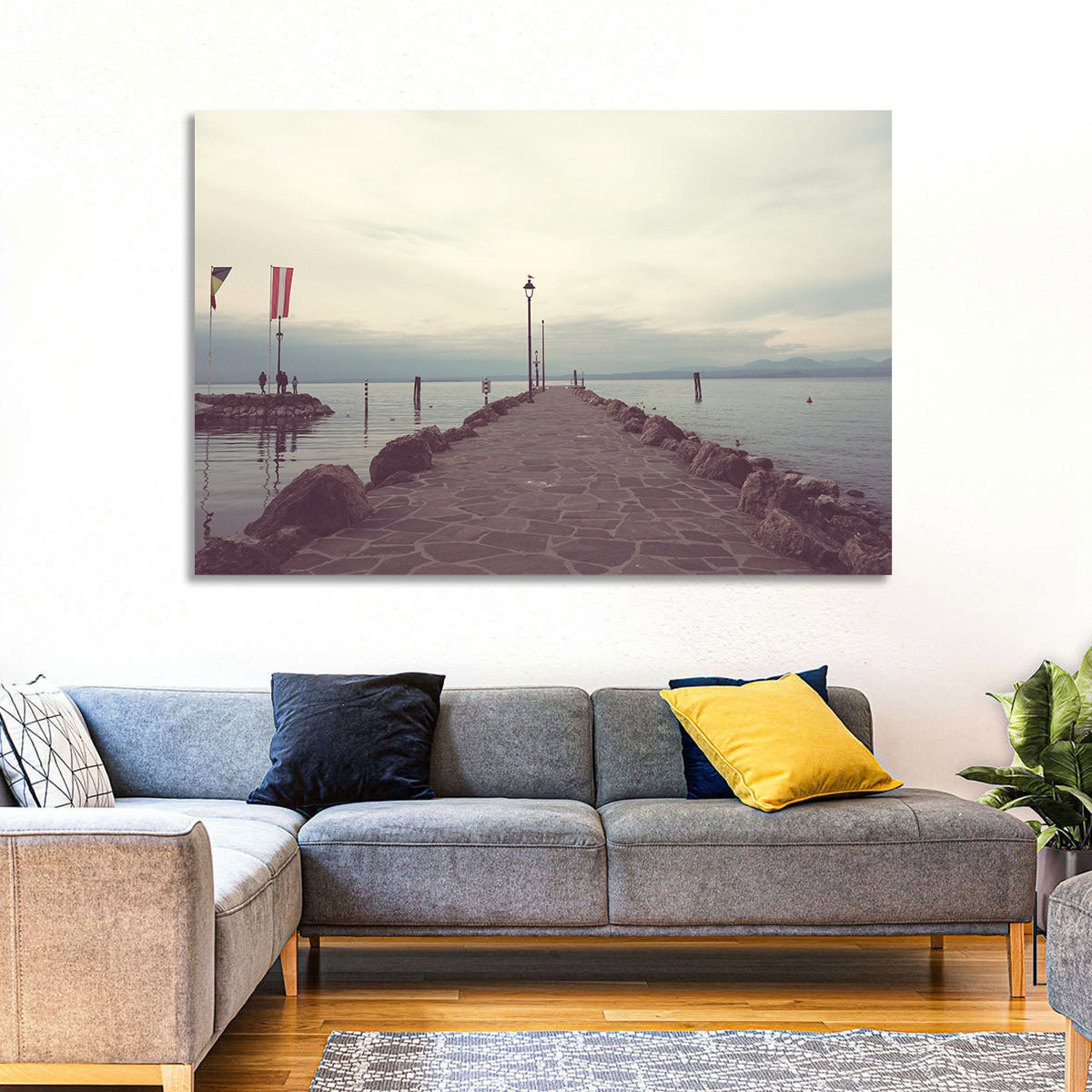 Stone Pier at Lake Garda Wall Art