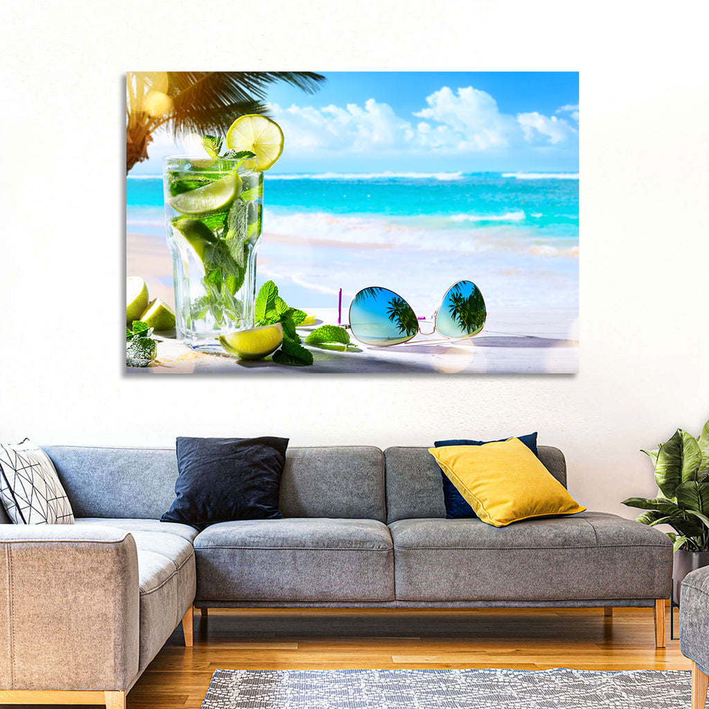 Mojito Beach Scene Wall Art