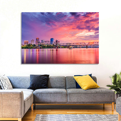 Little Rock Sunset Skyline Wall Art