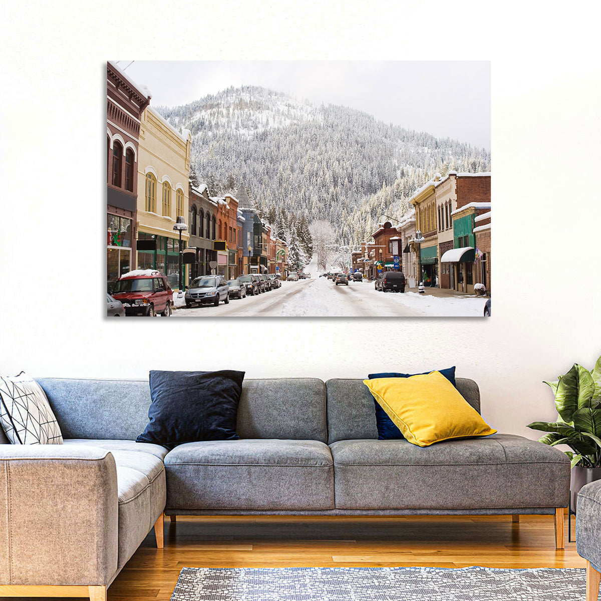Snow Covered Mountain Main Street Wall Art