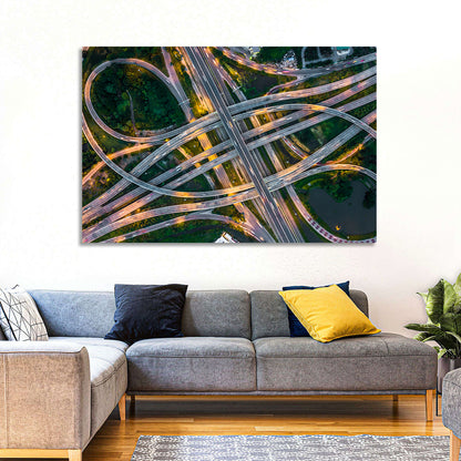 Expressway Junction at Dusk Wall Art