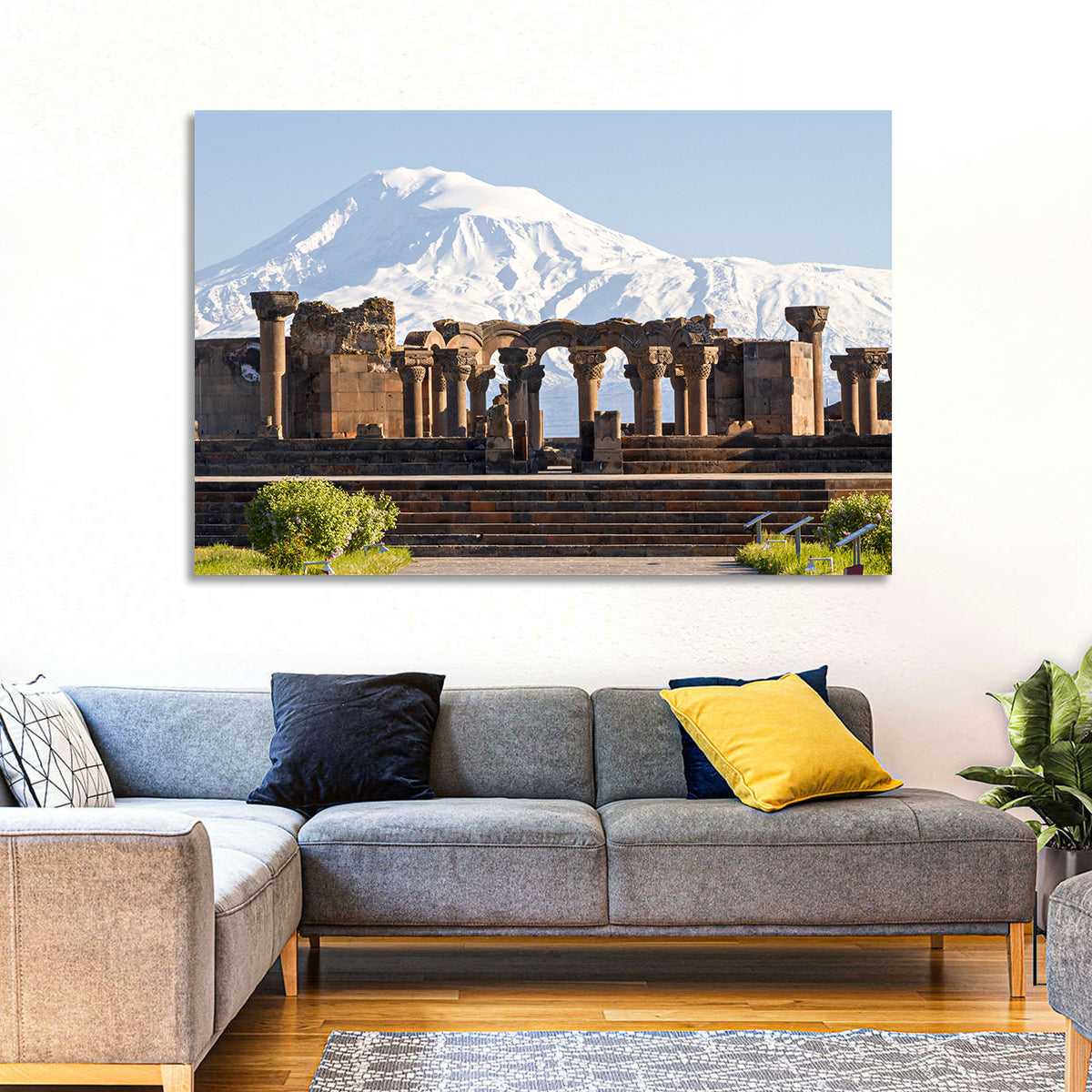 Zvartnots Cathedral and Mount Ararat Wall Art