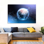 Wireframe Globe Network Wall Art