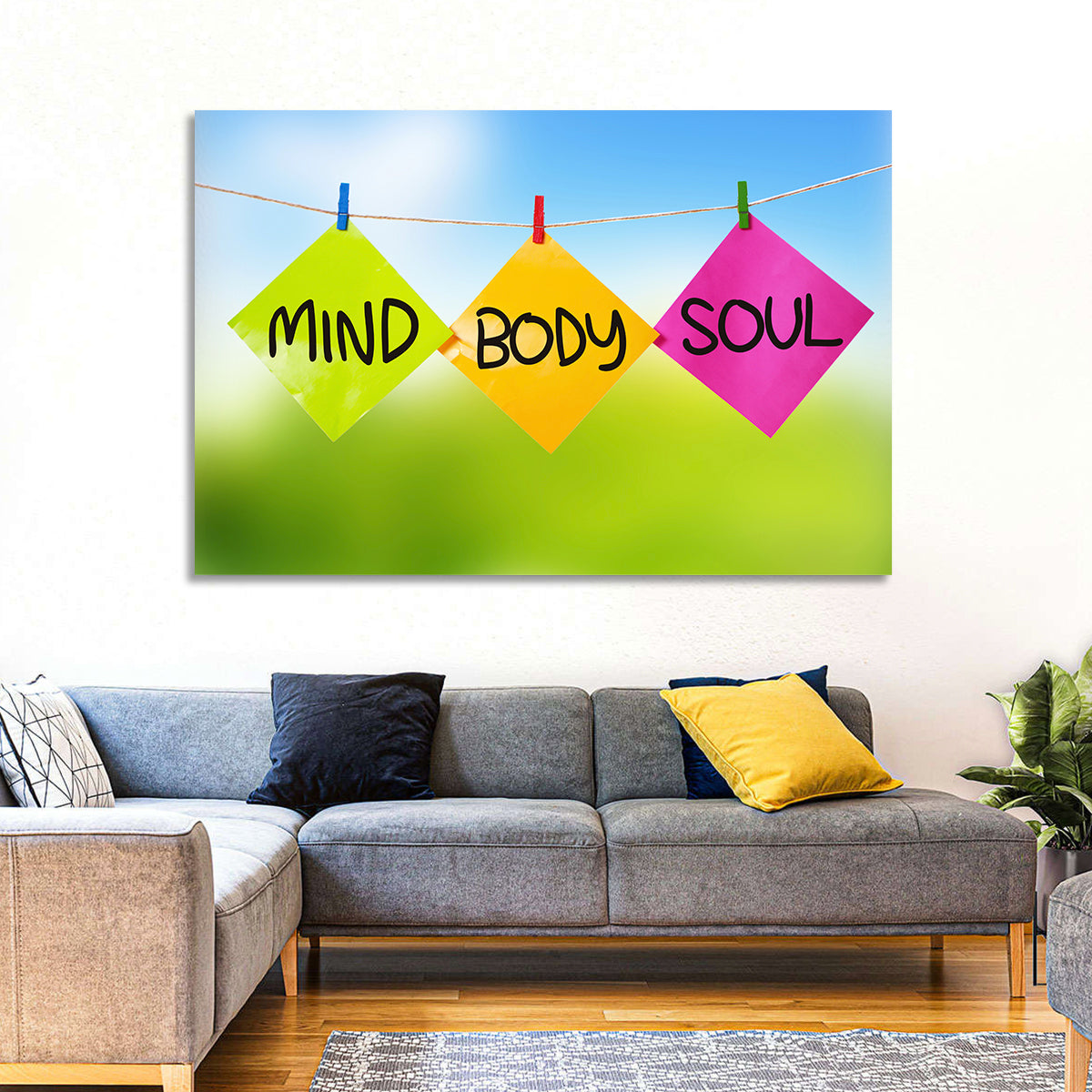 Mind Body Soul Paper Trio Wall Art
