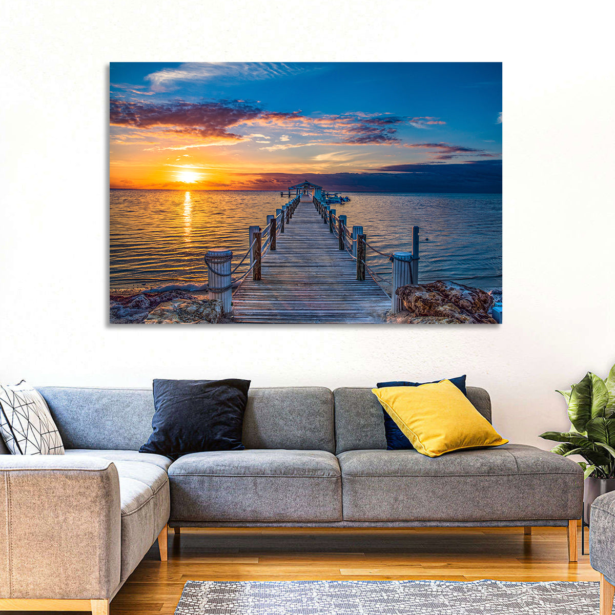 Islamorada Pier at Golden Hour Wall Art