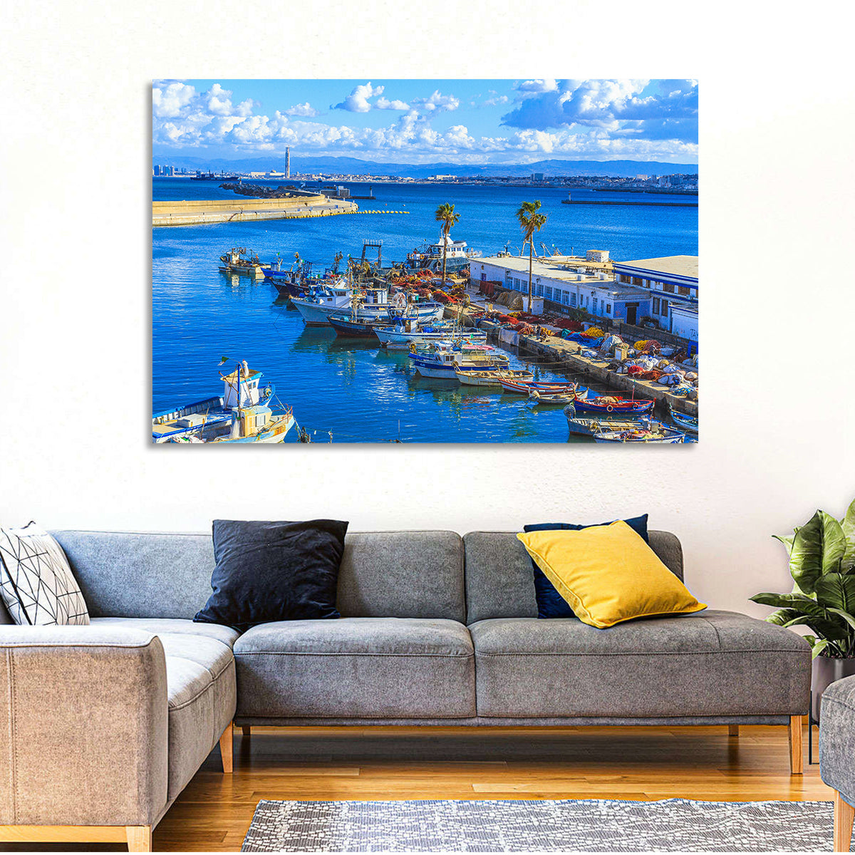 Sfax Fishing Harbor Wall Art