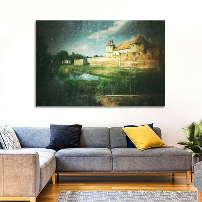 Făgăraș Fortress Moat Reflection Wall Art