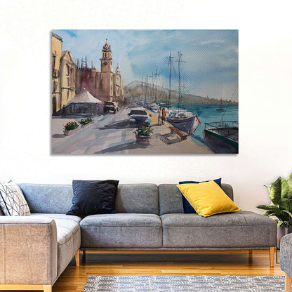 Valette Harbor Sketch Wall Art
