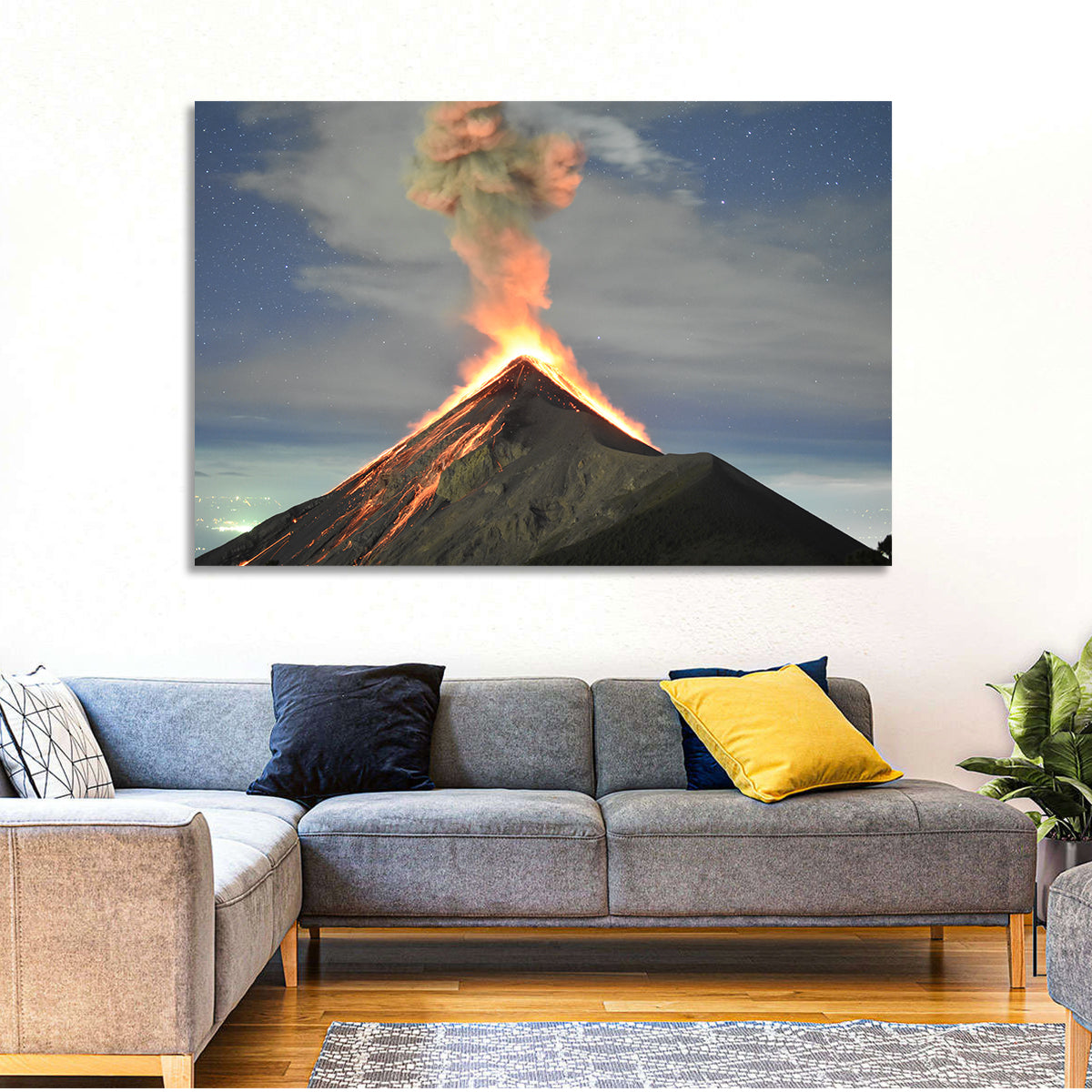 Fuego Night Eruption Wall Art