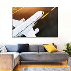Commercial Jet Takeoff at Sunset Wall Art