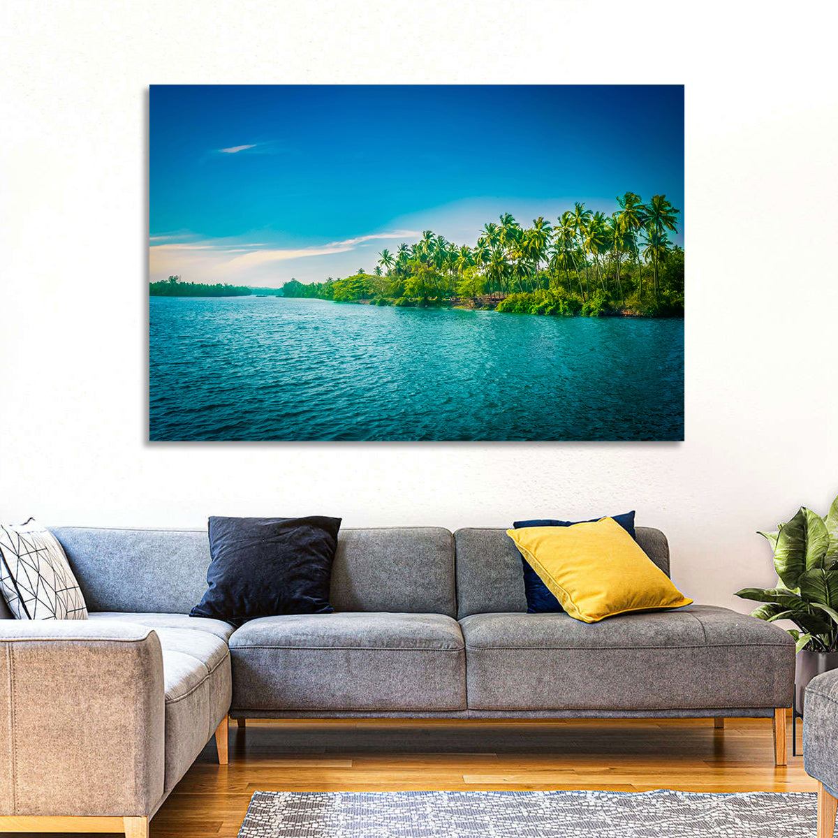 Tropical River in India Wall Art