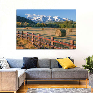 Hay Bales Colorado Fields Wall Art