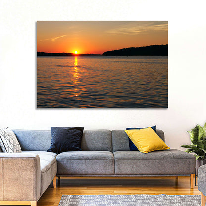 Mississippi River Sunset Wall Art