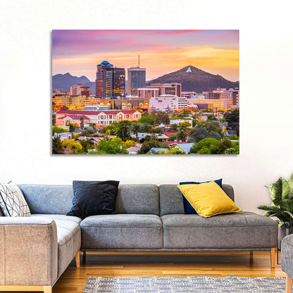 Tucson Skyline at Golden Hour Wall Art