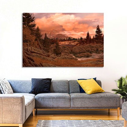 Rocky Mountain Lake at Dusk Wall Art
