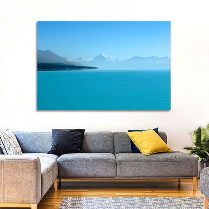 Turquoise Lake Pukaki View of Mount Cook Wall Art