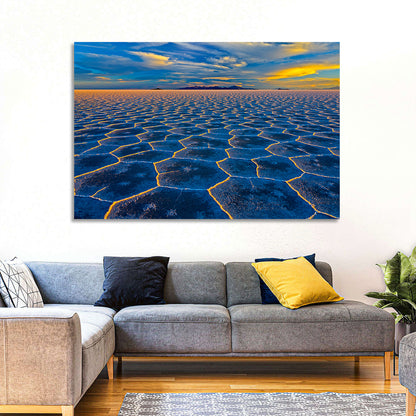 Salar De Uyuni Salt Flats at Sunset Wall Art
