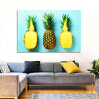 Three Pineapples Minimalist Design Wall Art