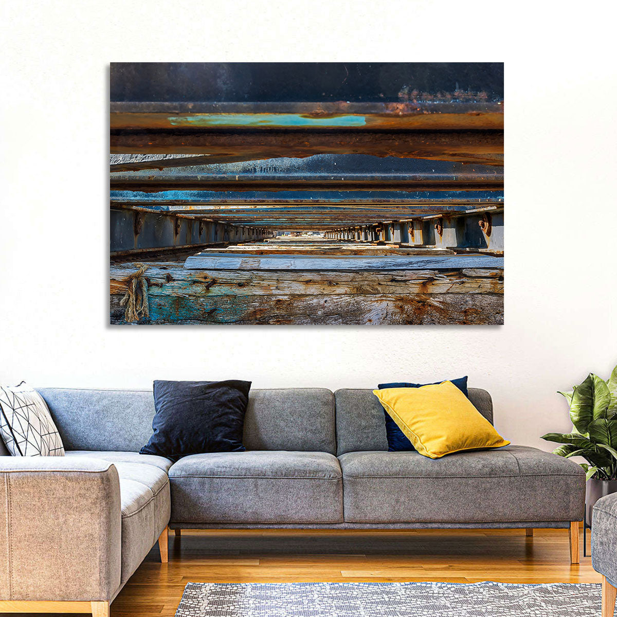 Weathered Dock Perspective Wall Art