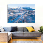 Snowy Valley with Parallel Tracks Wall Art