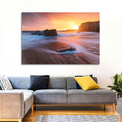 Quiberon Beach Sunset Wall Art