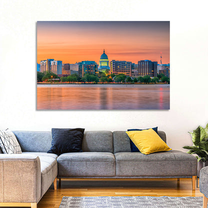 Madison State Capitol Skyline Wall Art