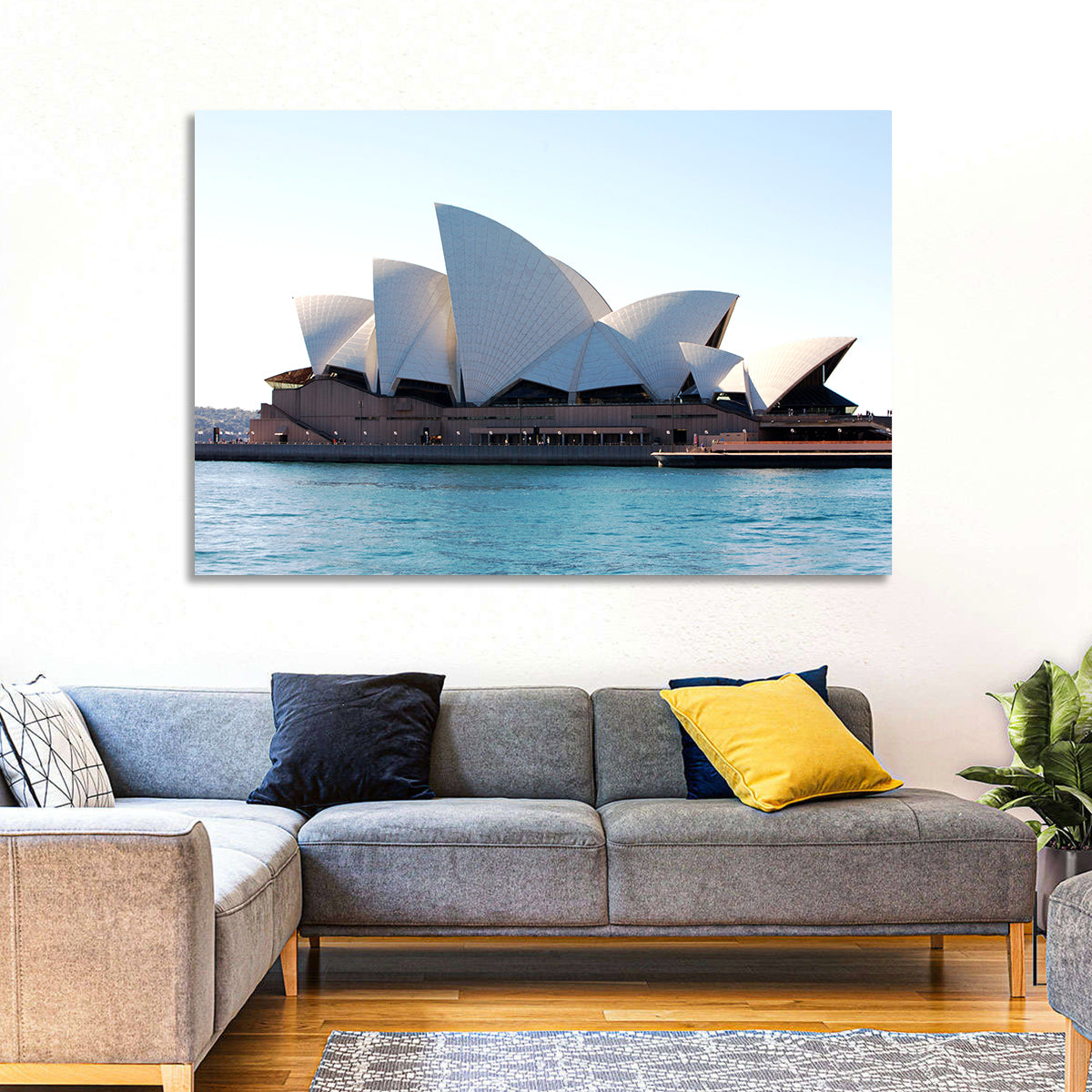 Sydney Opera House Harbor View Wall Art in a room, landscape