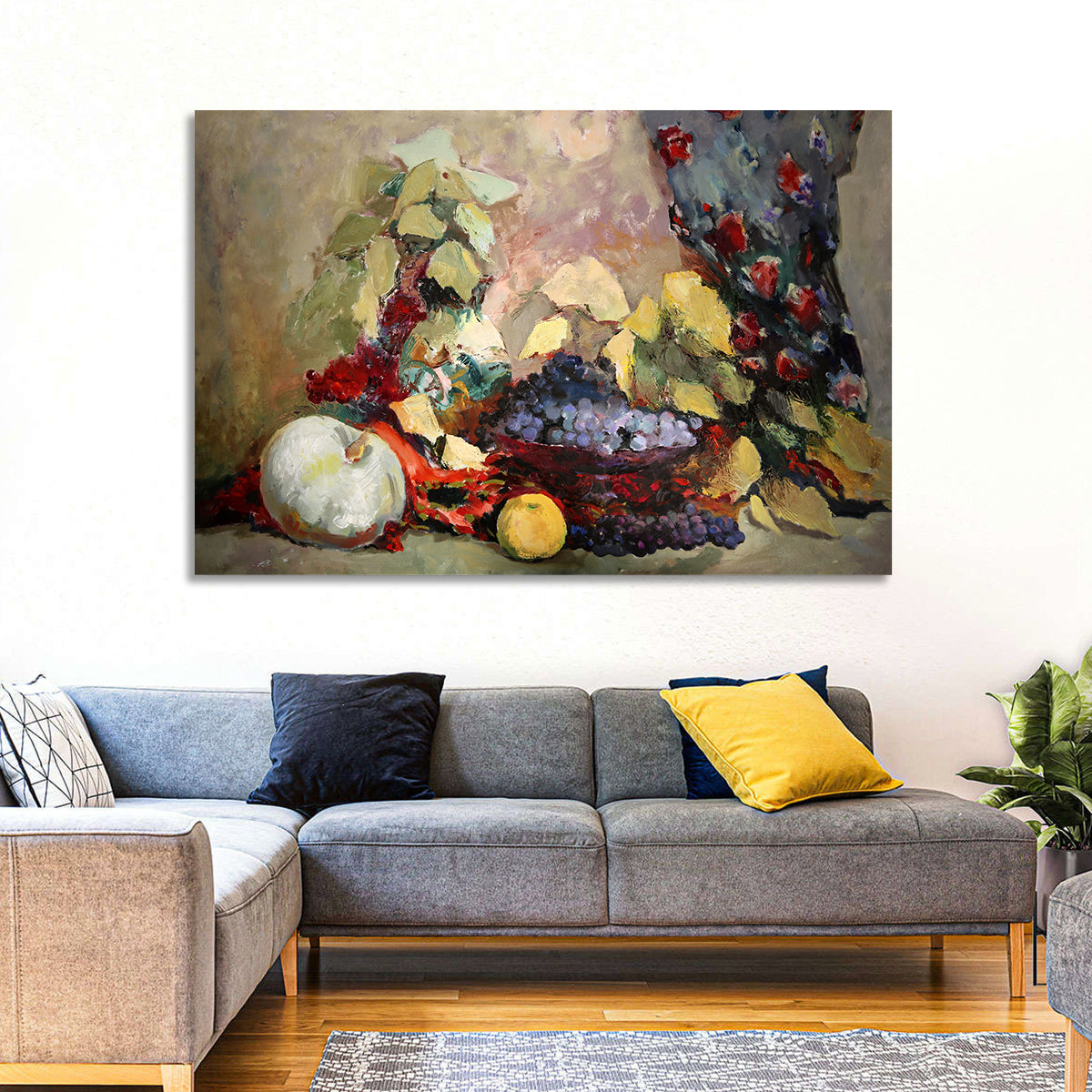 Grapes and Melon Still Life Wall Art