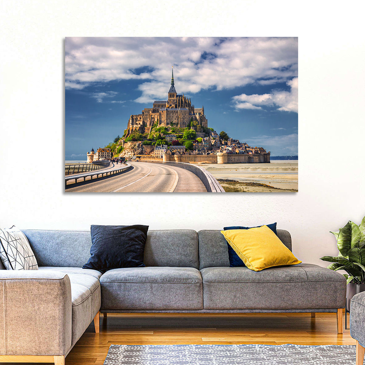 Mont Saint-michel at Low Tide Wall Art