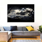 Storm Clouds Over Silhouetted Trees Wall Art