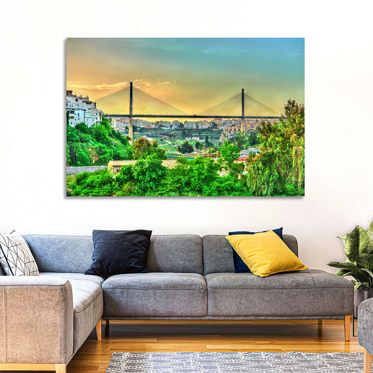 Salah Bey Viaduct at Golden Hour Wall Art in a room, landscape