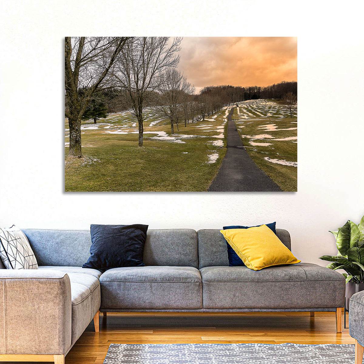 Roscoe Conkling Park Winter Path Wall Art