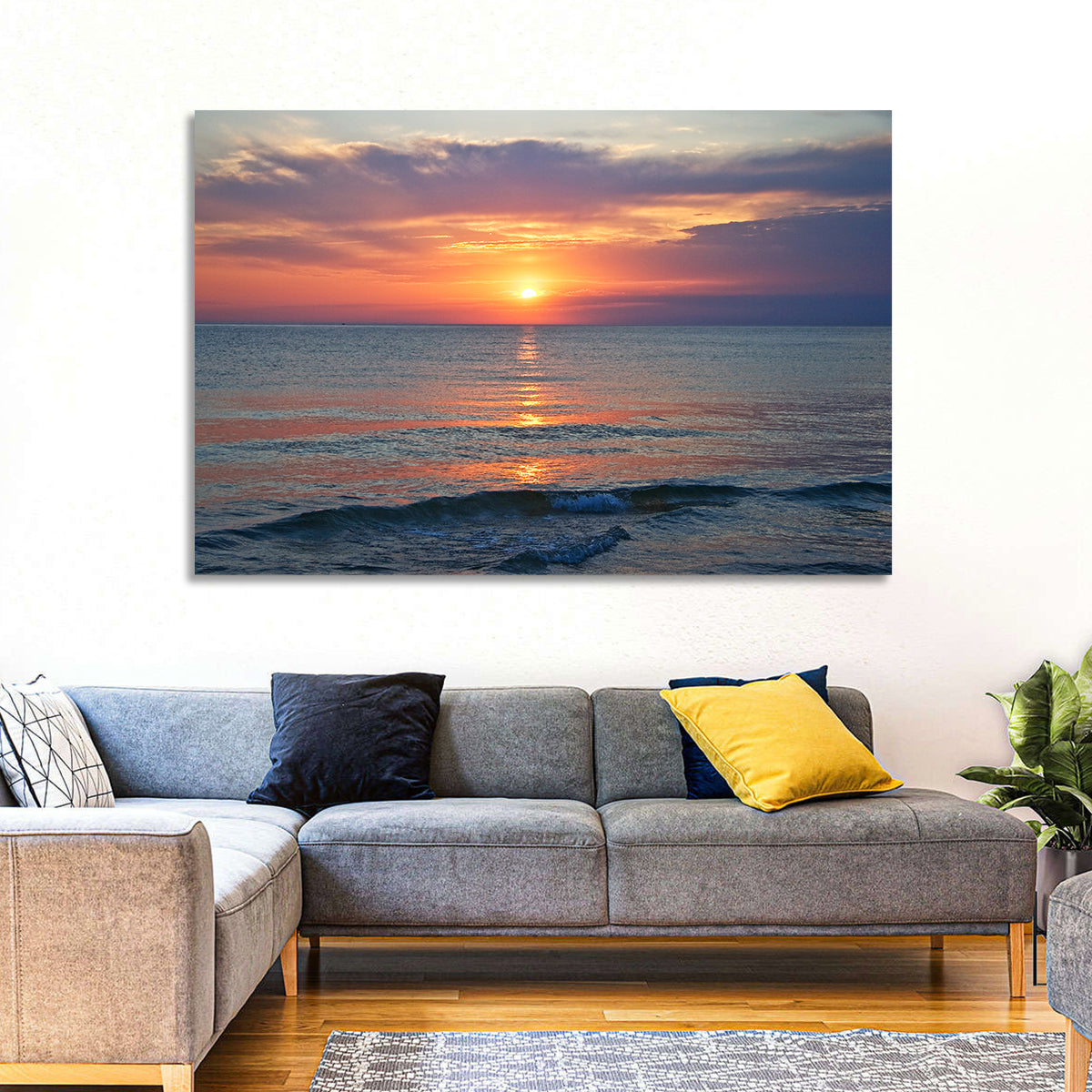 Lake Michigan Sunset Reflection Wall Art