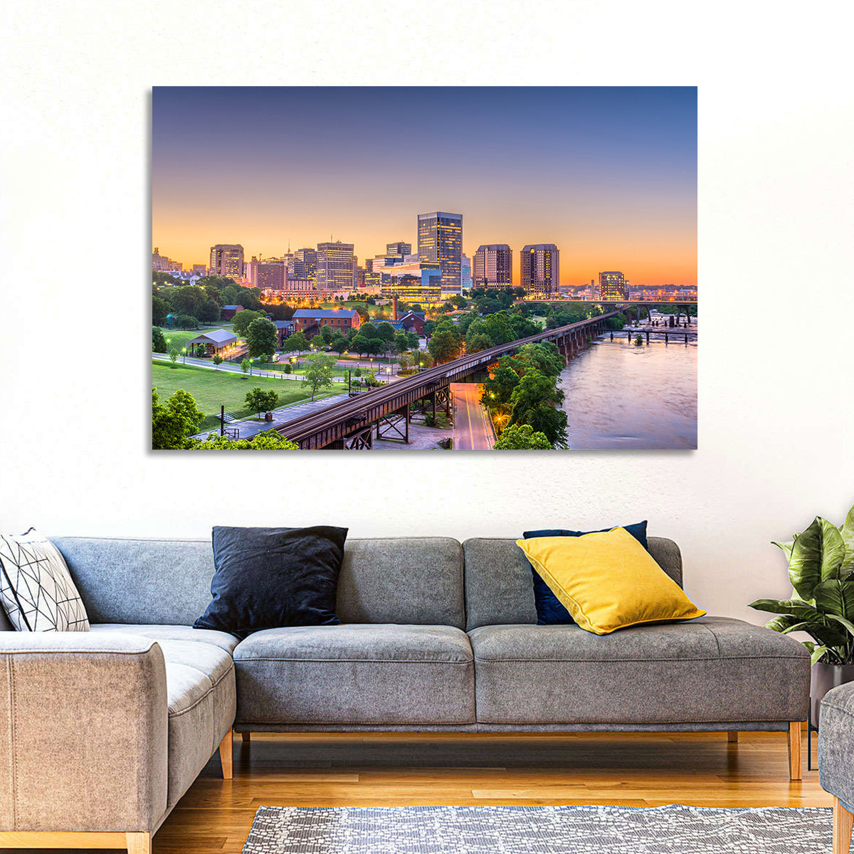 Richmond Skyline at Golden Hour Wall Art